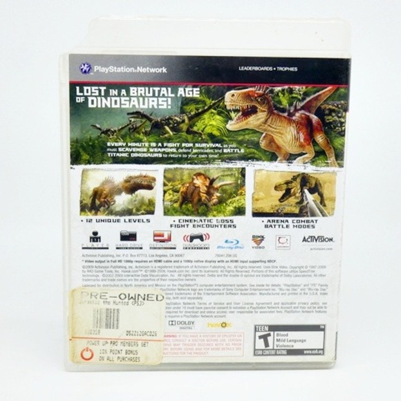 Jurassic: The Hunted (Sony PlayStation 3, 2009) Tested Complete CIB - Picture 3 of 3